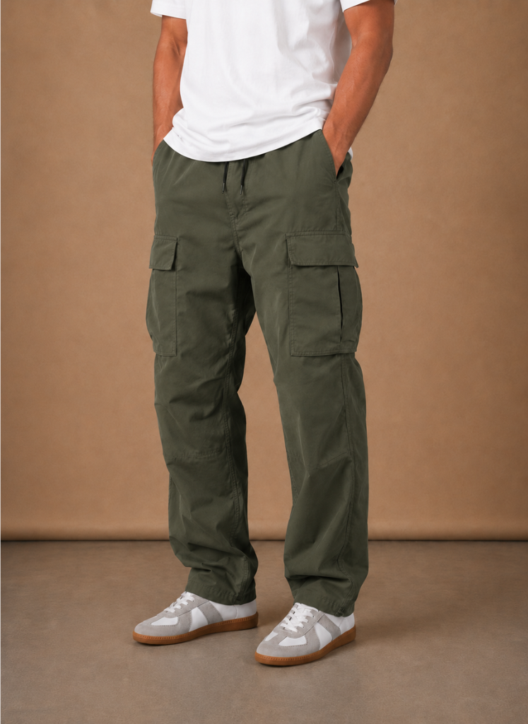 Men's Cargo Trousers Relaxed Fit Straight-Leg
