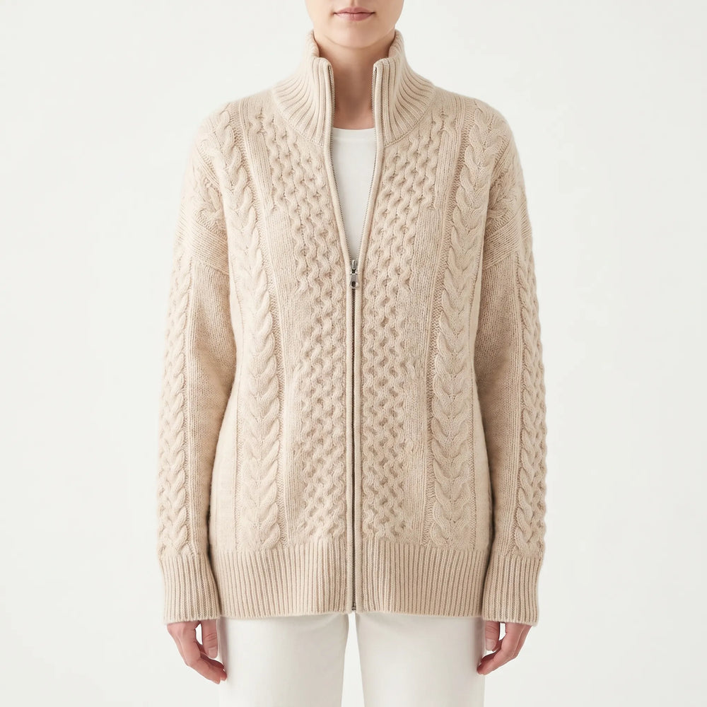 Aumira - Chunky Cable Knit Jacket