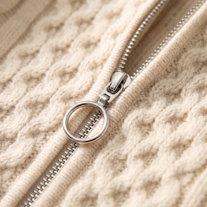 Aumira - Chunky Cable Knit Jacket