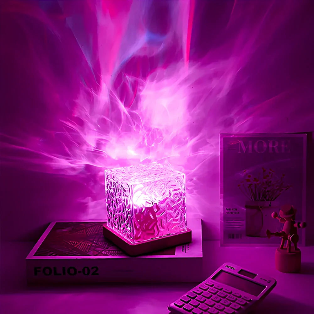 Aurora Cube Lamp Colour‑Changing LED with Prism Glow