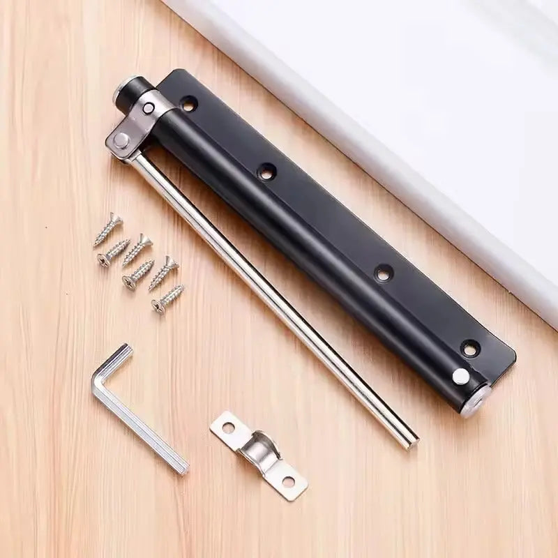 Door Closer for Interior Doors with Spring, 4 Adjustable Settings, Stainless Steel