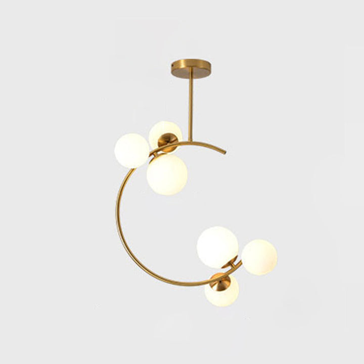Scandinavian Ceiling Lights with Curved Globe Design