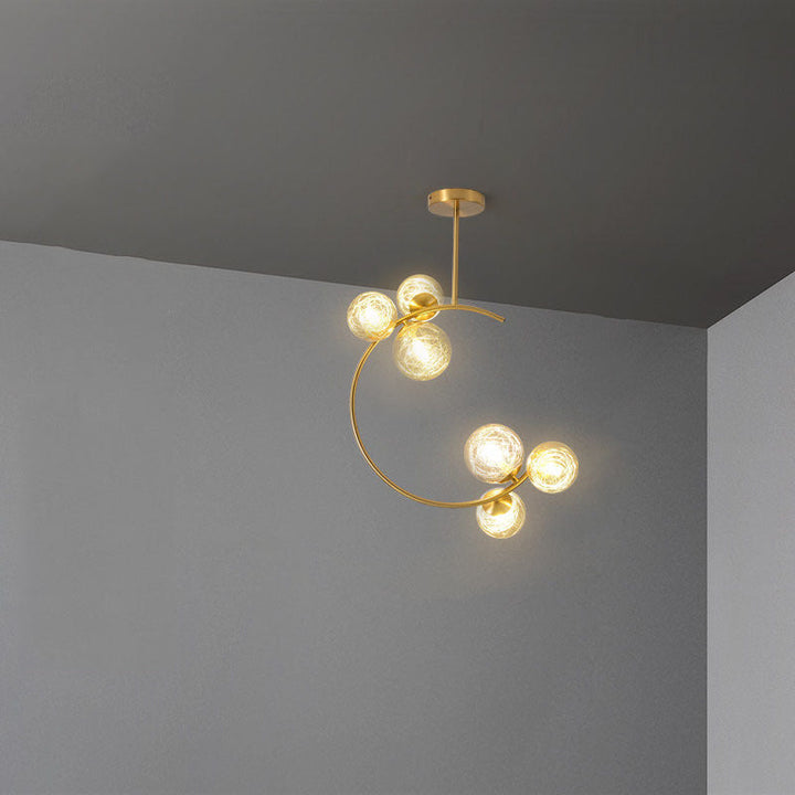 Scandinavian Ceiling Lights with Curved Globe Design