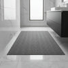 Absorbent Quick-Drying Bath Mat with Low Loop Pile and Bound Edge