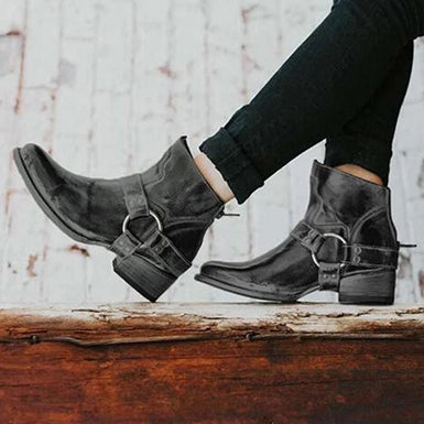 Buckle Detail Ankle Boots - Jodi