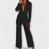 Chic Blazer & Trouser Set – Wide-Leg Pants for a Modern Look