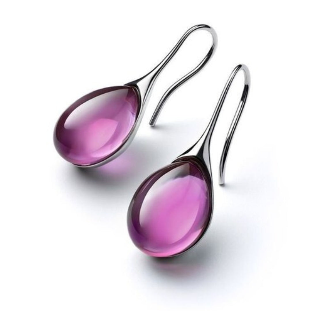 Soft Cubic Zirconia Drop Earrings