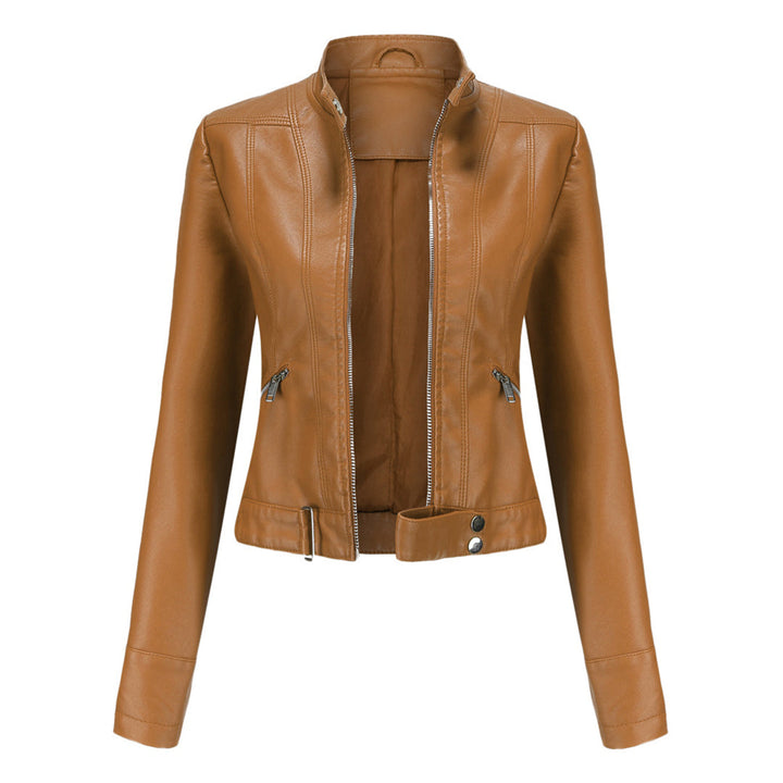 Classic Women's Leather Jacket with Timeless Style