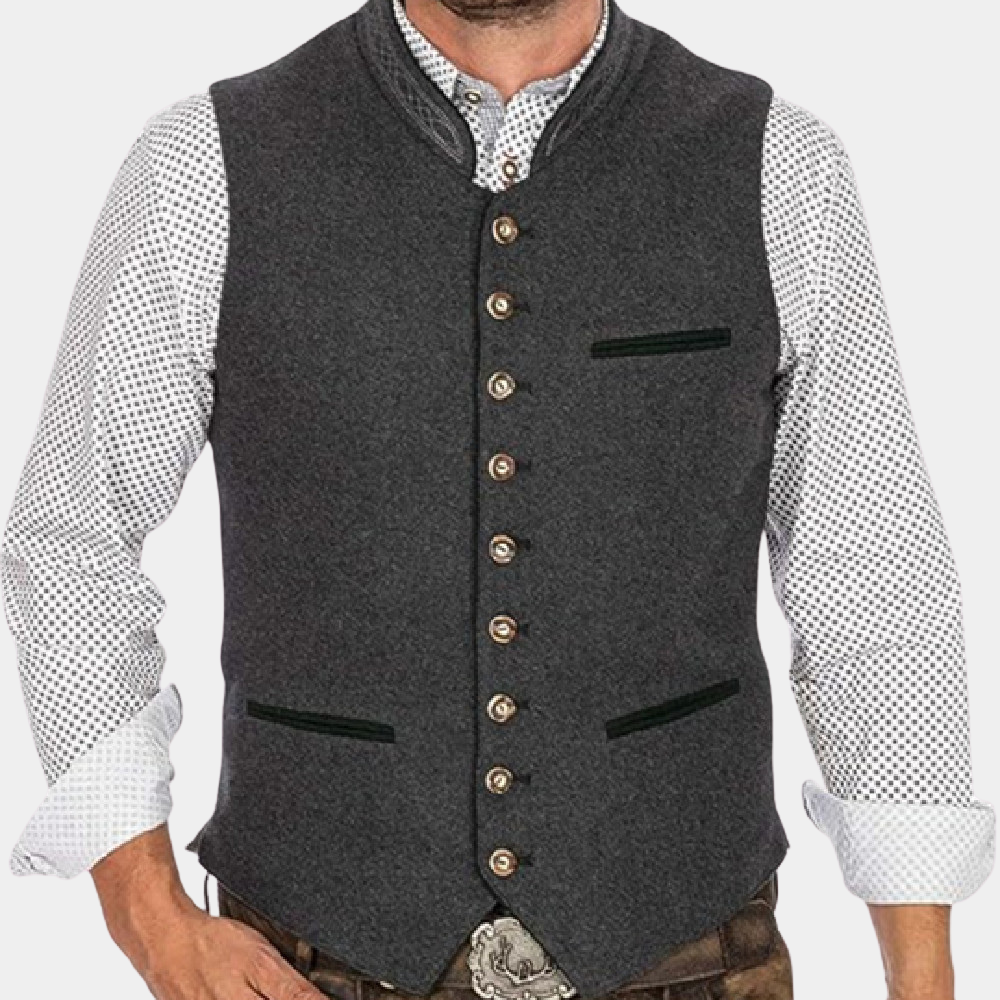 Classic Grey Men's Waistcoat - Boris