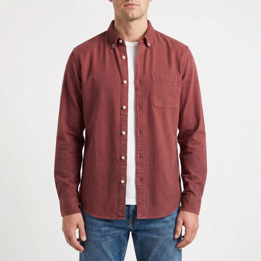 Casuwent - Long Sleeve Button-Down Shirt