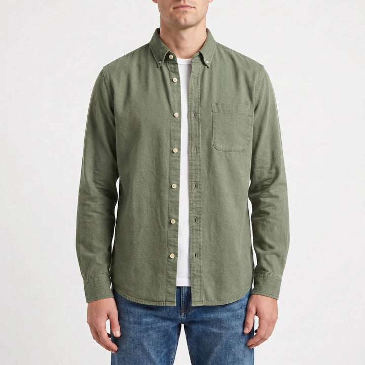 Casuwent - Long Sleeve Button-Down Shirt
