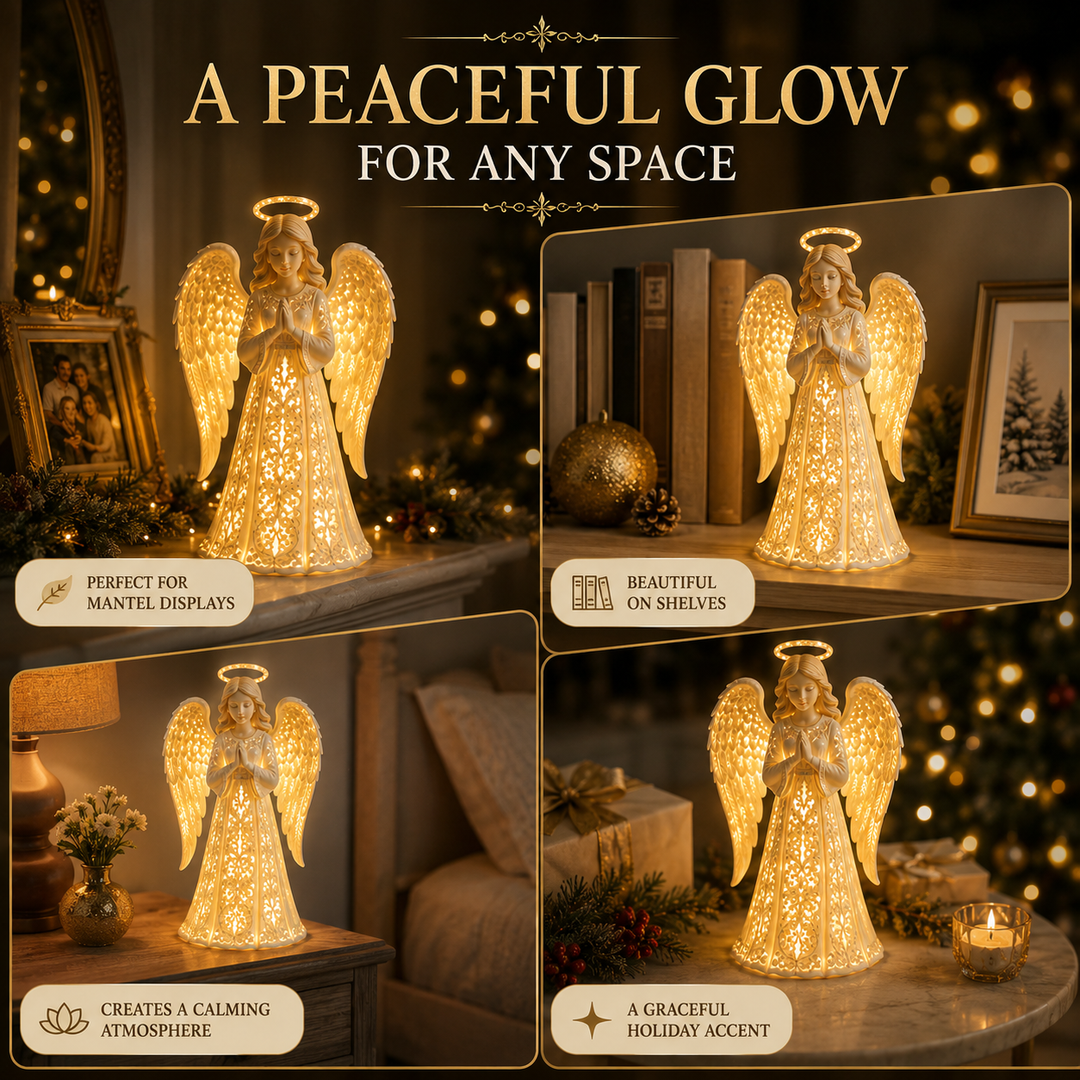 Christmas angel light – warm golden glow for hope and love