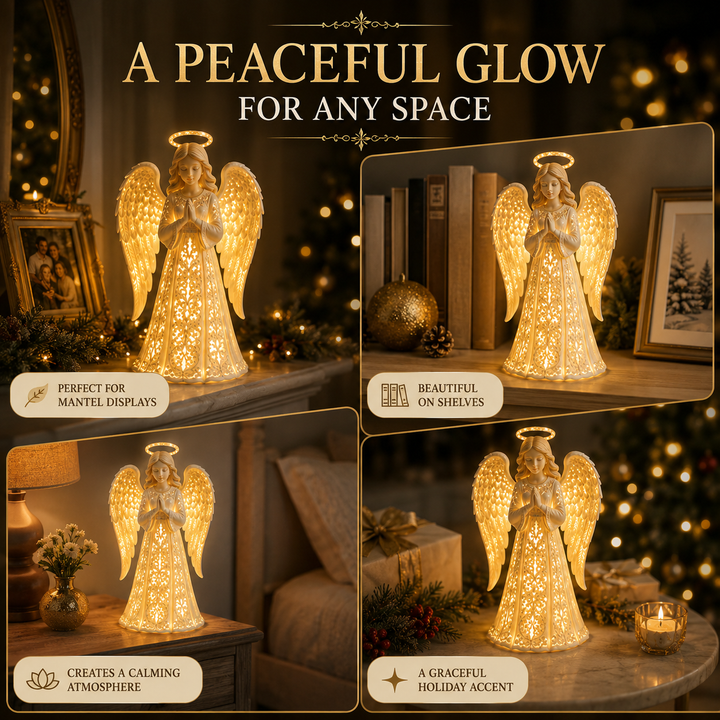 Christmas angel light – warm golden glow for hope and love