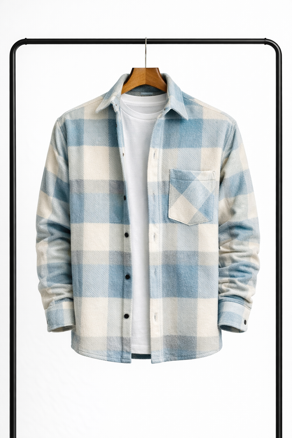 Classic Men's Checked Overshirt – Warm, Comfortable Mid-Layer Shirt Jacket