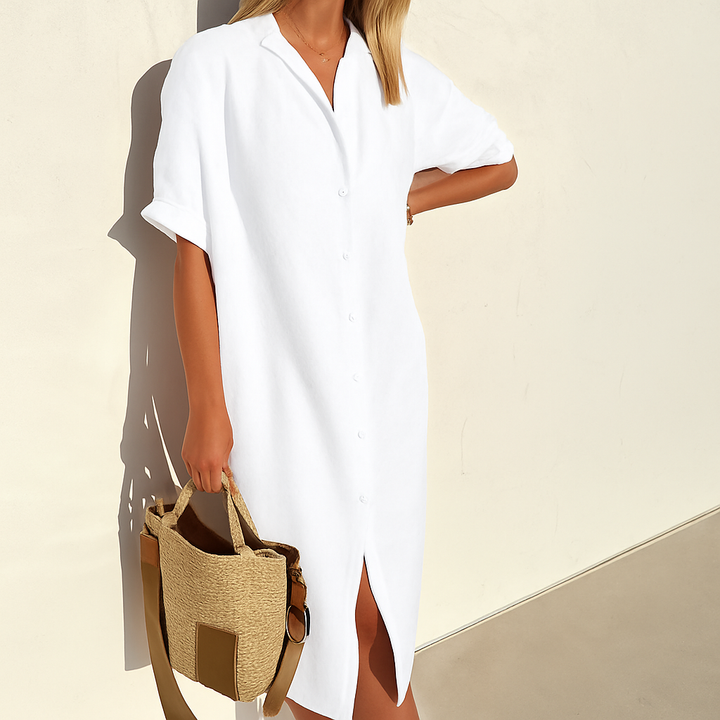 Women’s Classic Button-Front Shirt Dress