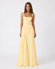 Flowing Chiffon Maxi Dress with Cowl Neck and Lace-Up Back