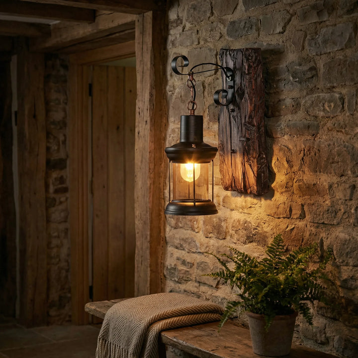 Country-Style Cylindrical Wall Light - Lantavo