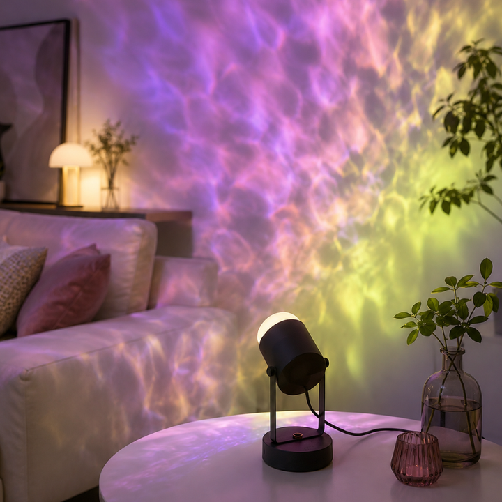 LED RGB Colour-Changing Table Lamp, Dimmable and 360° Rotatable