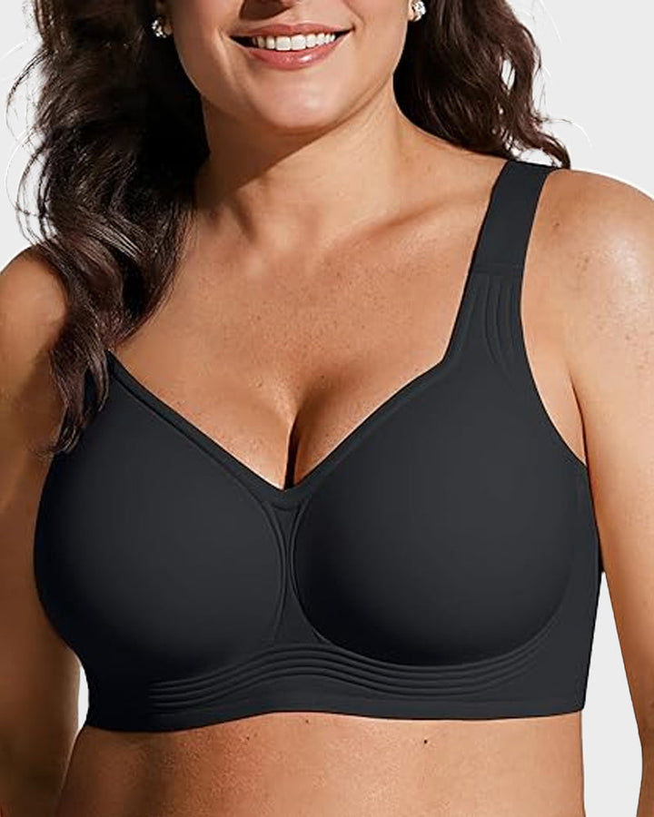Comfortable Wire-Free Jelly Bra with Full Coverage and Smoothing Fit