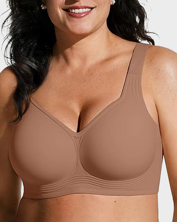Comfortable Wire-Free Jelly Bra with Full Coverage and Smoothing Fit