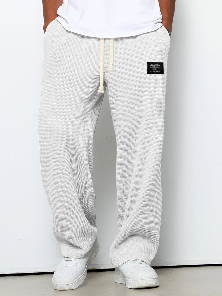 Men's Relaxed Fit Trousers with Adjustable Drawstring Waist