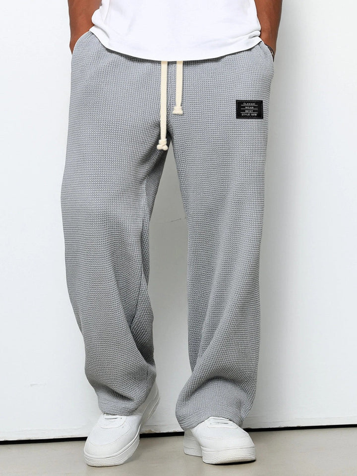Men's Relaxed Fit Trousers with Adjustable Drawstring Waist