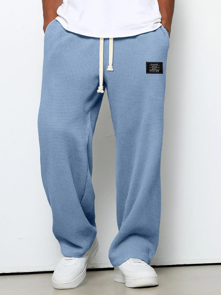 Men's Relaxed Fit Trousers with Adjustable Drawstring Waist