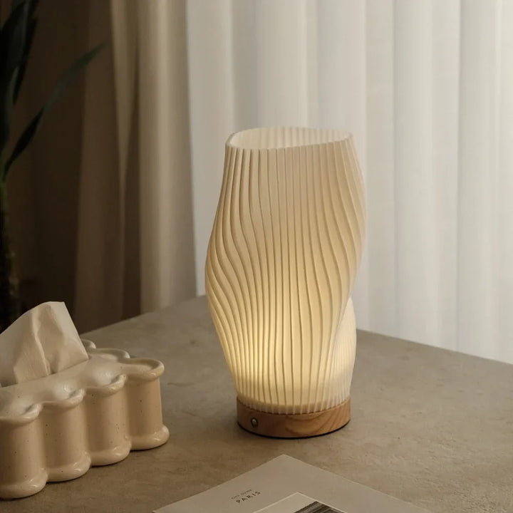 Contemporary Accent Lamp Stylish Wave Design with Adjustable Glow
