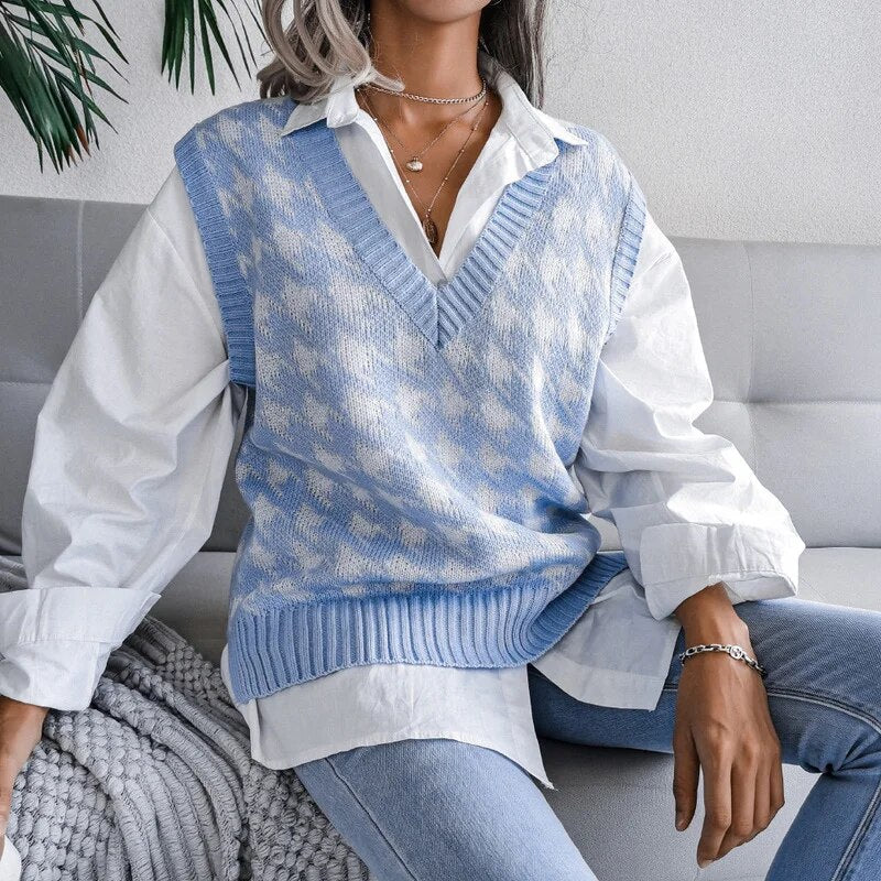 Women's Checked Waistcoat – Yara