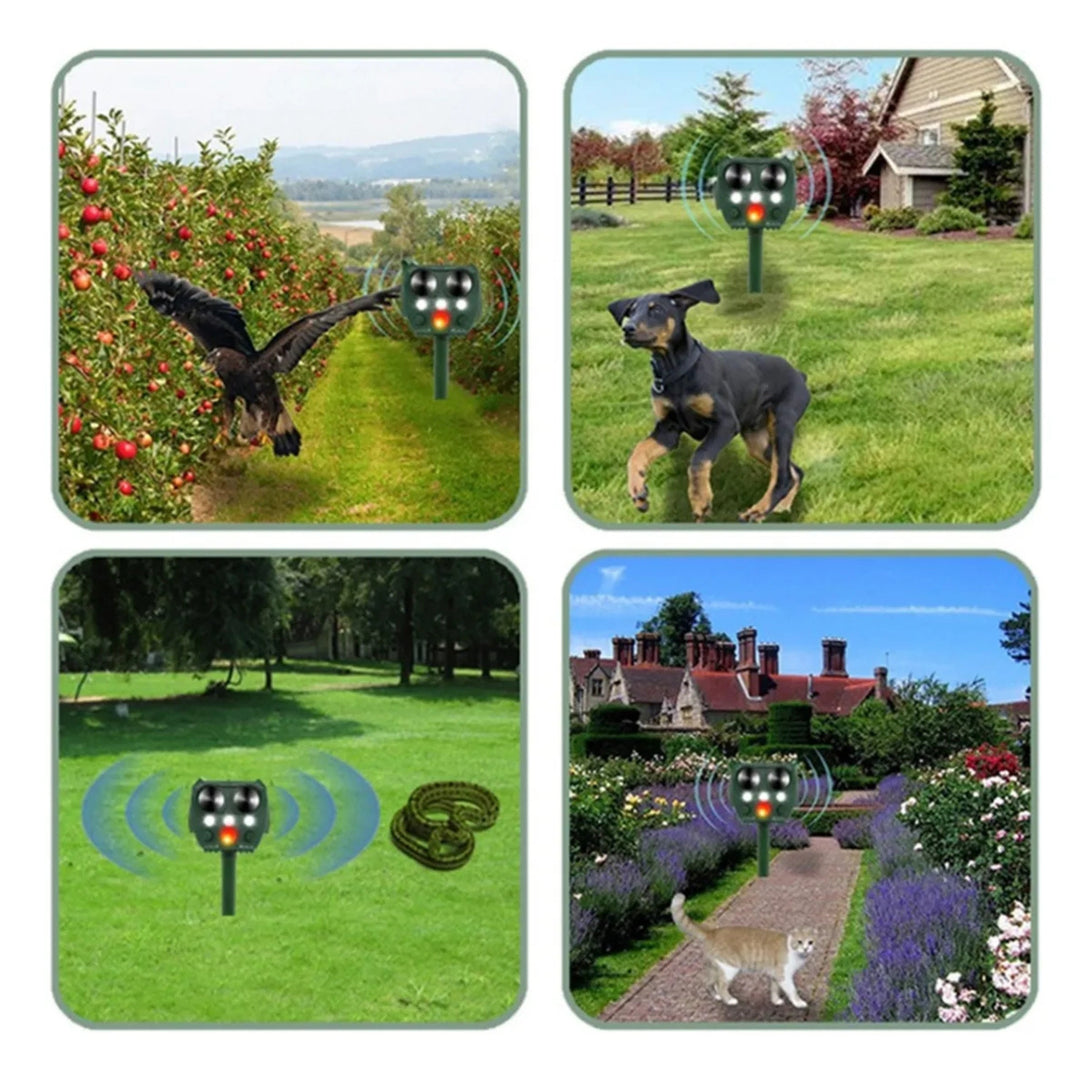 Solar Ultrasonic Pest Repeller for Gardens