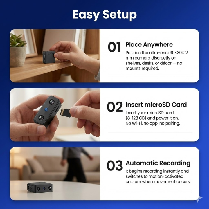Mini HD Security Camera with Wi‑Fi