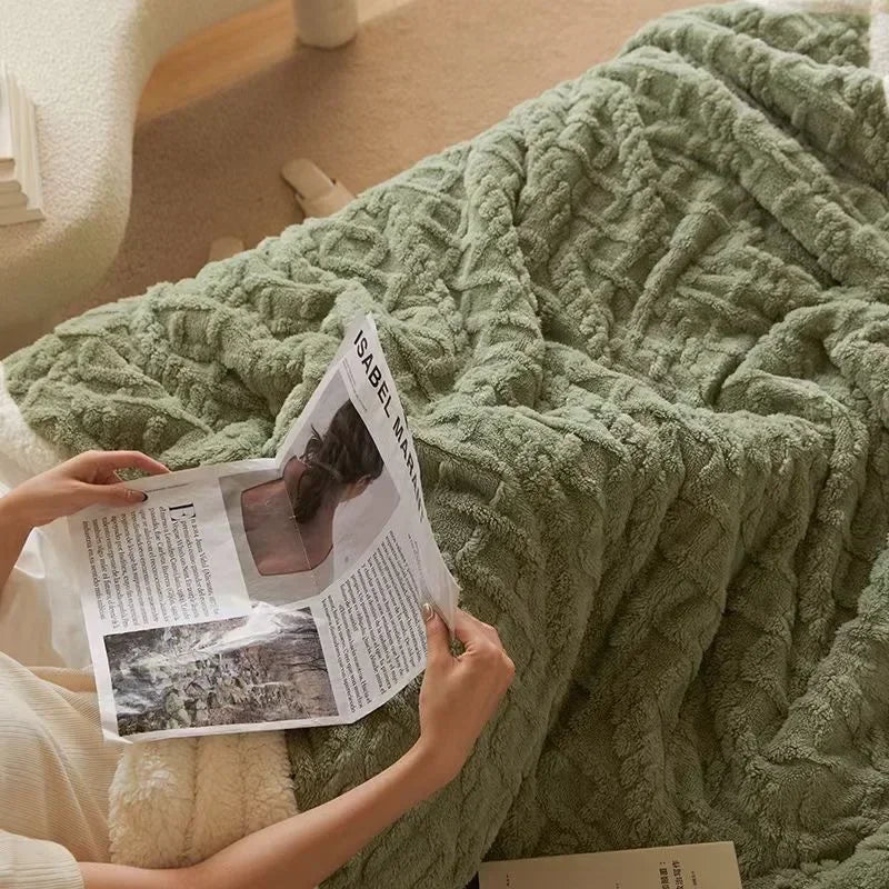 Double-Sided Textured Winter Blanket – Warmlio