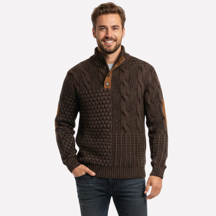 Stylish Men’s Patchwork Pullover
