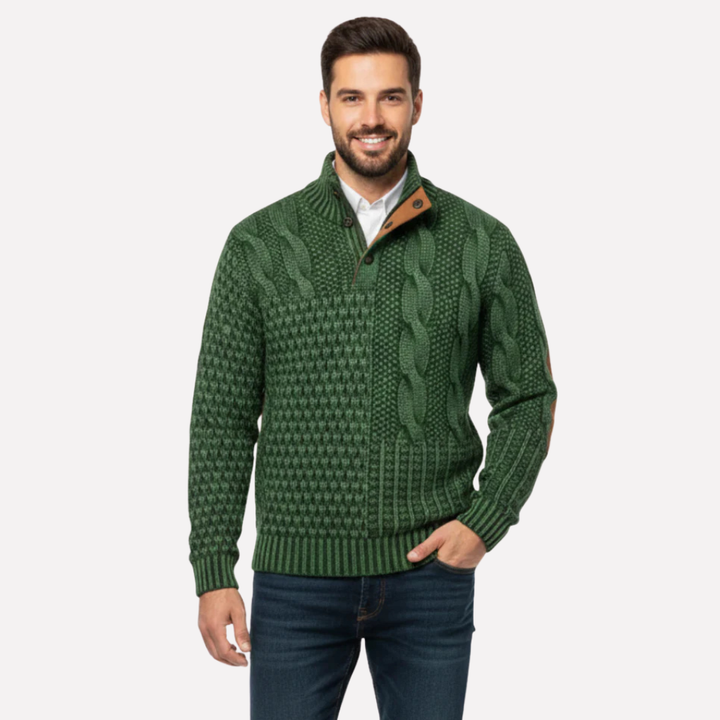 Stylish Men’s Patchwork Pullover