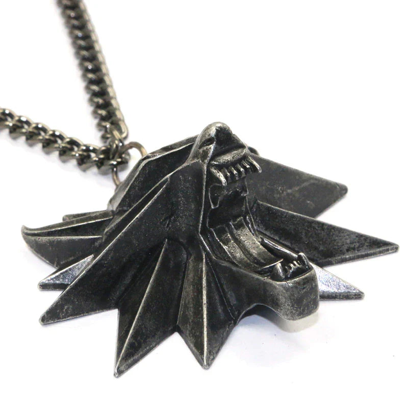 Stainless Steel Wolf Medallion Necklace - WolfCharm