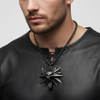 Stainless Steel Wolf Medallion Necklace - WolfCharm