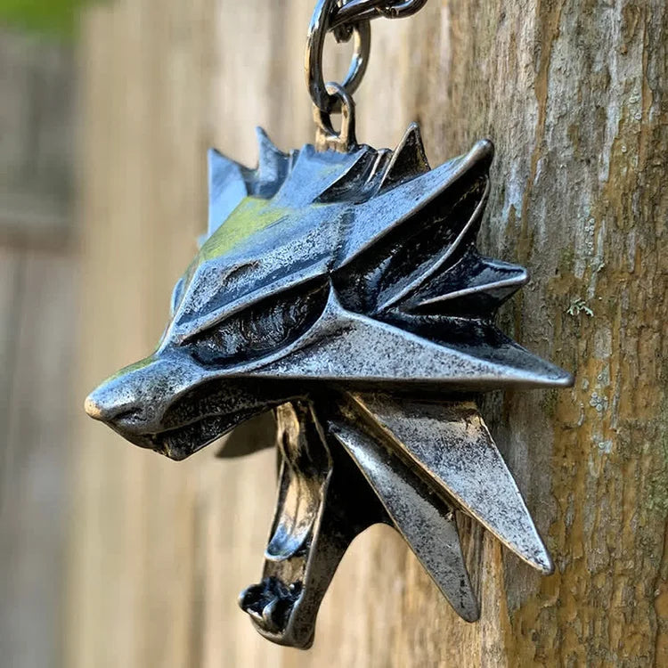 Stainless Steel Wolf Medallion Necklace - WolfCharm