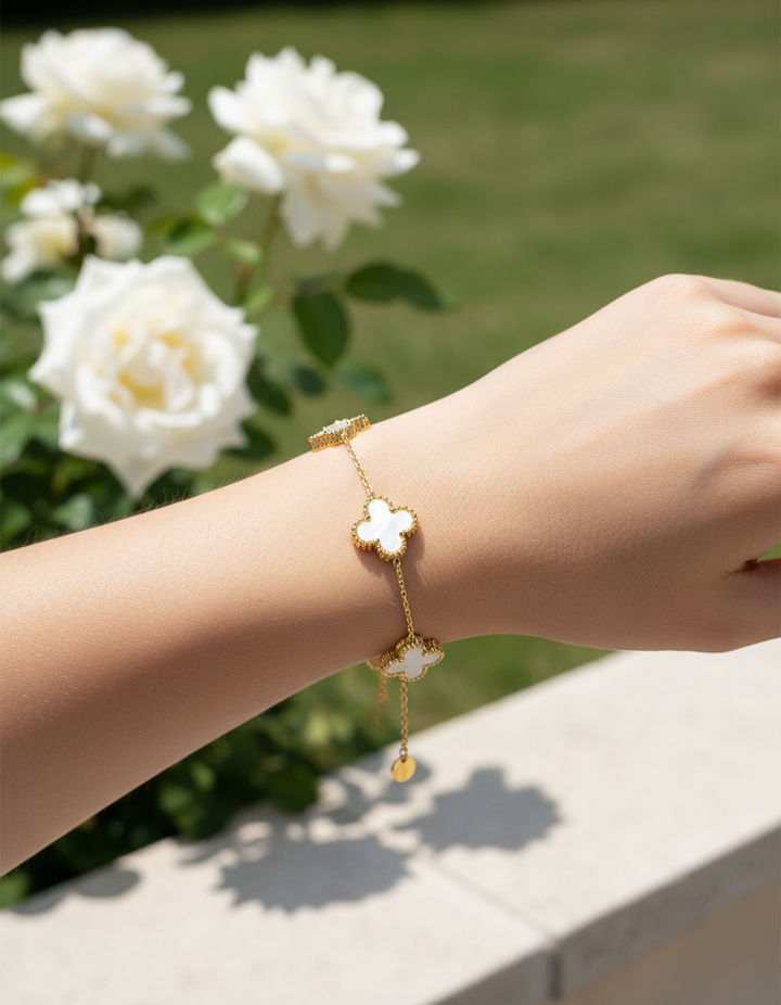 Elegant Clover Bangle Design - FlowerShine