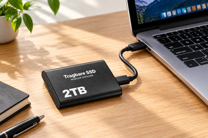 External SSD 2 TB with USB-C and 1050 MB/s