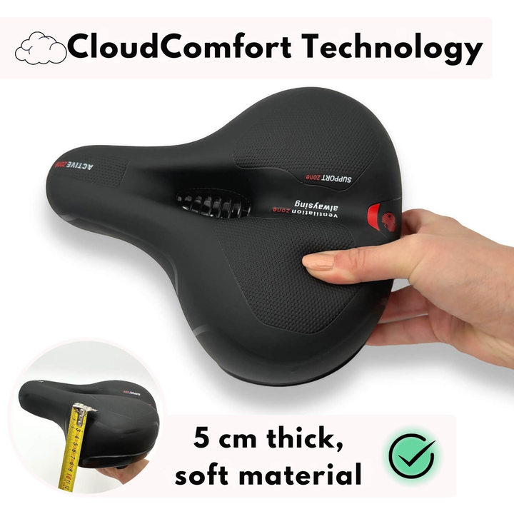 Bicycle saddle | Ergonomic comfort | Shock-absorbing design