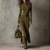 Figure-hugging retro dress with side slit - Eunice