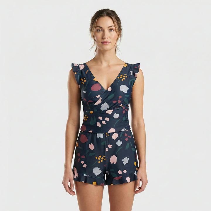 Floral Casual Beachwear Swimsuit - Amina