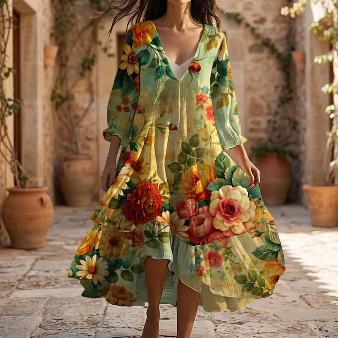 Floria - Boho Floral Summer Dress