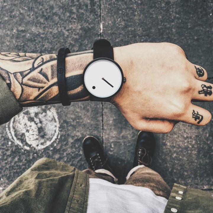 IcoolGadgets Men's Quartz Watch Luxury Casual Black Japanese Quartz Watch Simple Designer Fashion Watch for Men