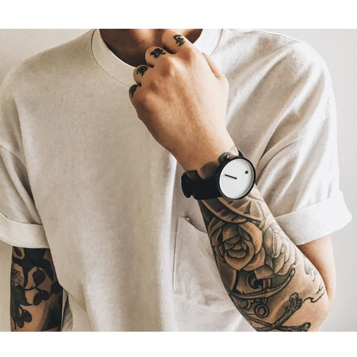IcoolGadgets Men's Quartz Watch Luxury Casual Black Japanese Quartz Watch Simple Designer Fashion Watch for Men