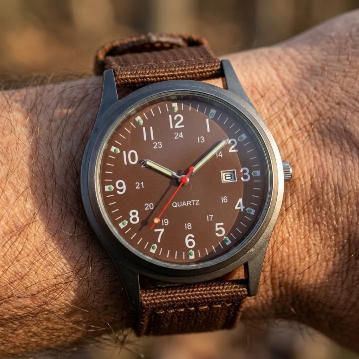 Military Watch with Nylon Strap – Water-Resistant, Shockproof, Luminous Hands