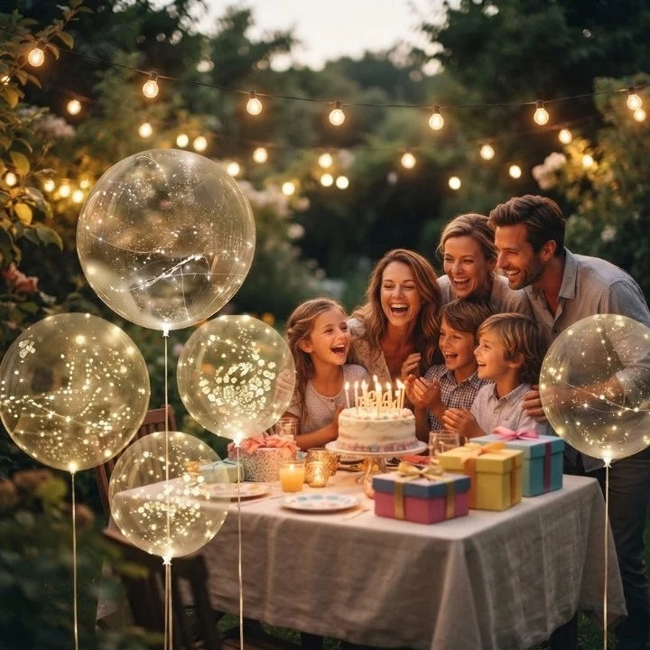 Light-up balloons – party decor with a warm glow | Set of 10