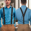Men's Braces with Clip Hooks - Adjustable X-Back and Y-Shape