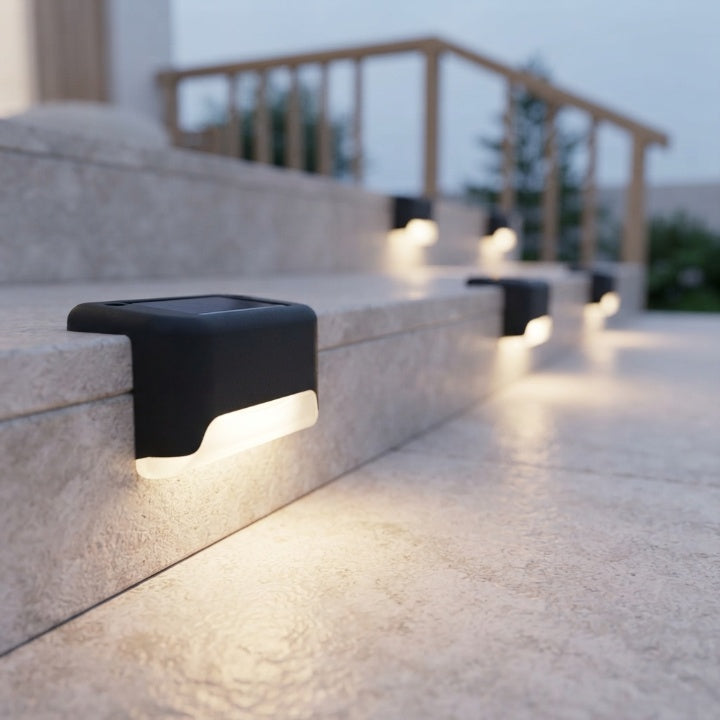 Solar Step Lights, Set of 8 – Self-Charging, Automatic On/Off