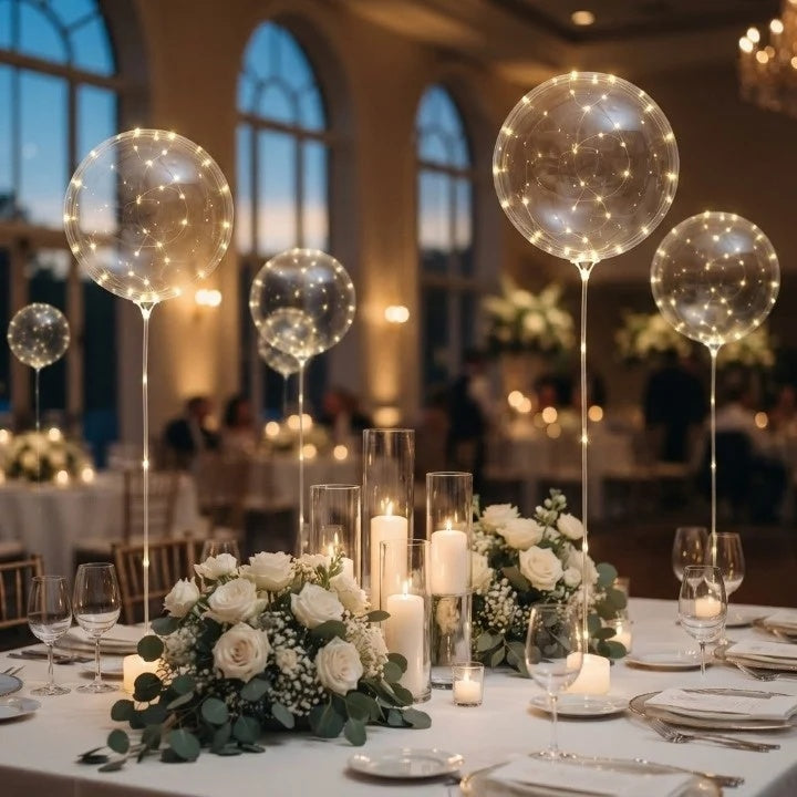 Light-up balloons – party decor with a warm glow | Set of 10